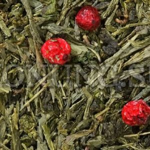 зеленый листовой чай с ягодами смородины